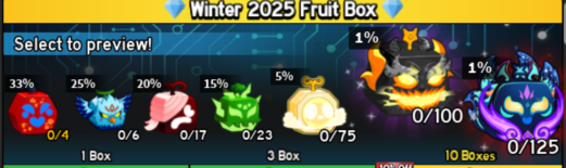Blox Fruits Items Winter 2025 Fruit Box