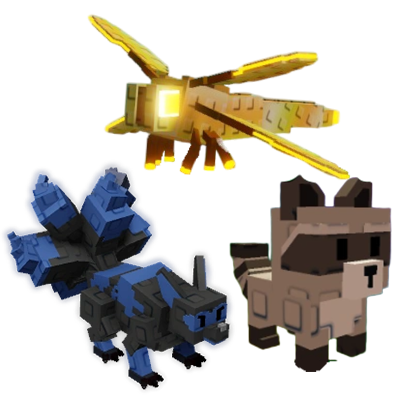 Grow a Garden Items Corrupted Kitsune+ Raccoon + Dragonfly Bundle