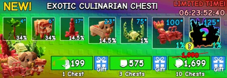 Grow a Garden Items Exotic Culinarian Chest*50