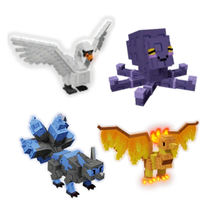Grow a Garden Items GAG Swan + Mimic Octopus + Corrupted Kitsune + Phoenix Bundle