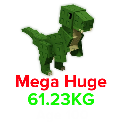 Grow a Garden Items Mega T-Rex (HUGE) (61.23KG Age 100)