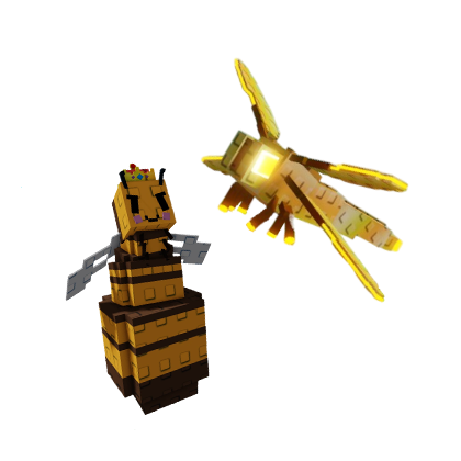 Grow a Garden Items Queen Bee + Dragonfly Bundle