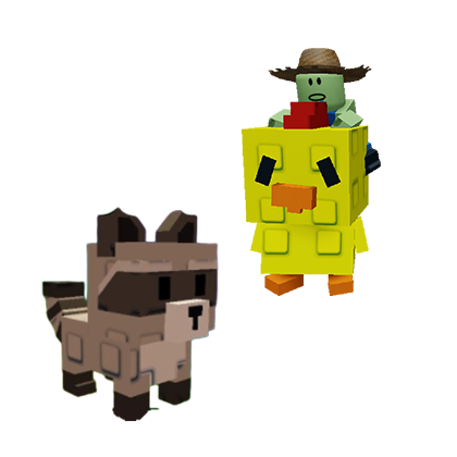 Grow a Garden Items Raccoon + Chicken Zombie Bundle