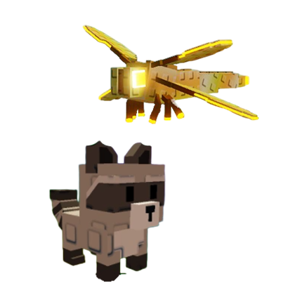 Grow a Garden Items Raccoon + Dragonfly Bundle
