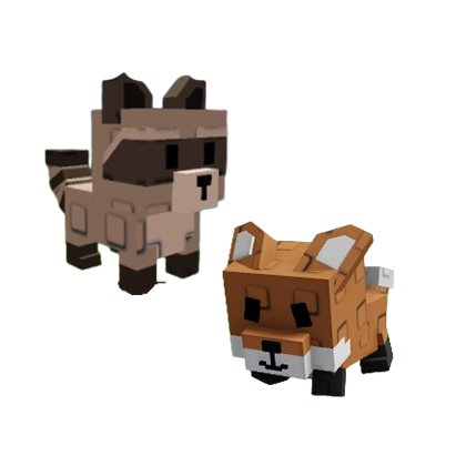 Grow a Garden Items Raccoon+Red Fox Bundle