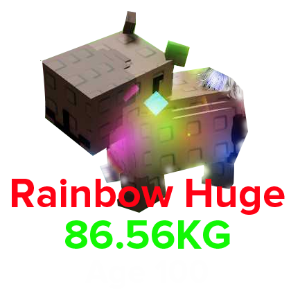 Grow a Garden Items Rainbow Capybara (HUGE) (86.56KG Age 100)