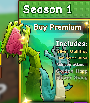 Grow a Garden Items Season 1 Premium Pass(just premium,dont have cliam )