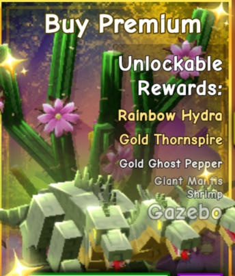 Grow a Garden Items Season 2 Premium Pass(just premium,dont have cliam )