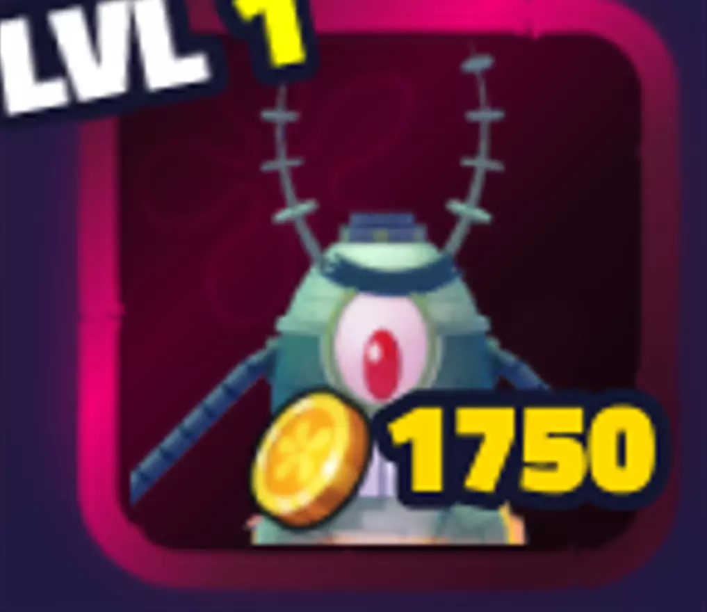 SpongeBob Tower Defense Shop Cyborg Plankton