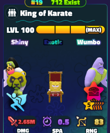 SpongeBob Tower Defense ShopKing of Karate(Shiny Wumbo 5Stars)